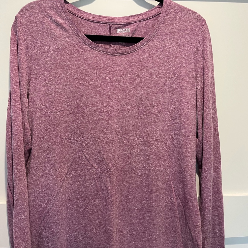 Duluth Trading Co Heathered Purple Long Sleeve Tee
